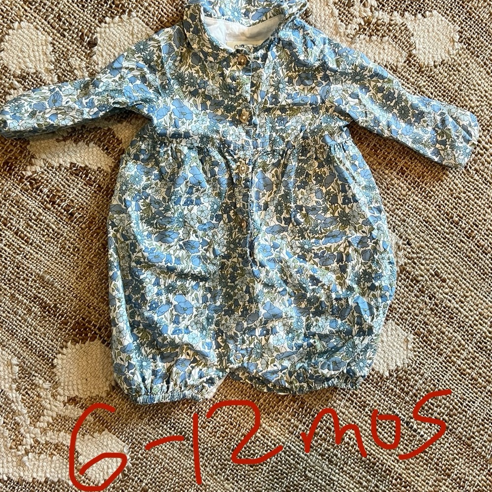 Olivier London blue romper - Liberty London print